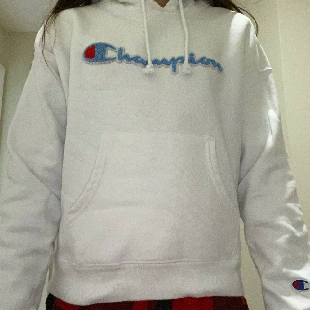 White Champion Hoodie
